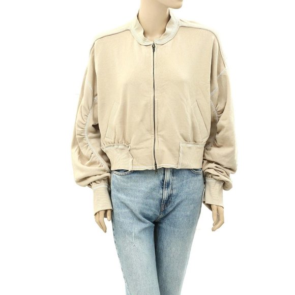 Free People We The Free Good For You Bomber Jacket Top Oversized XS New